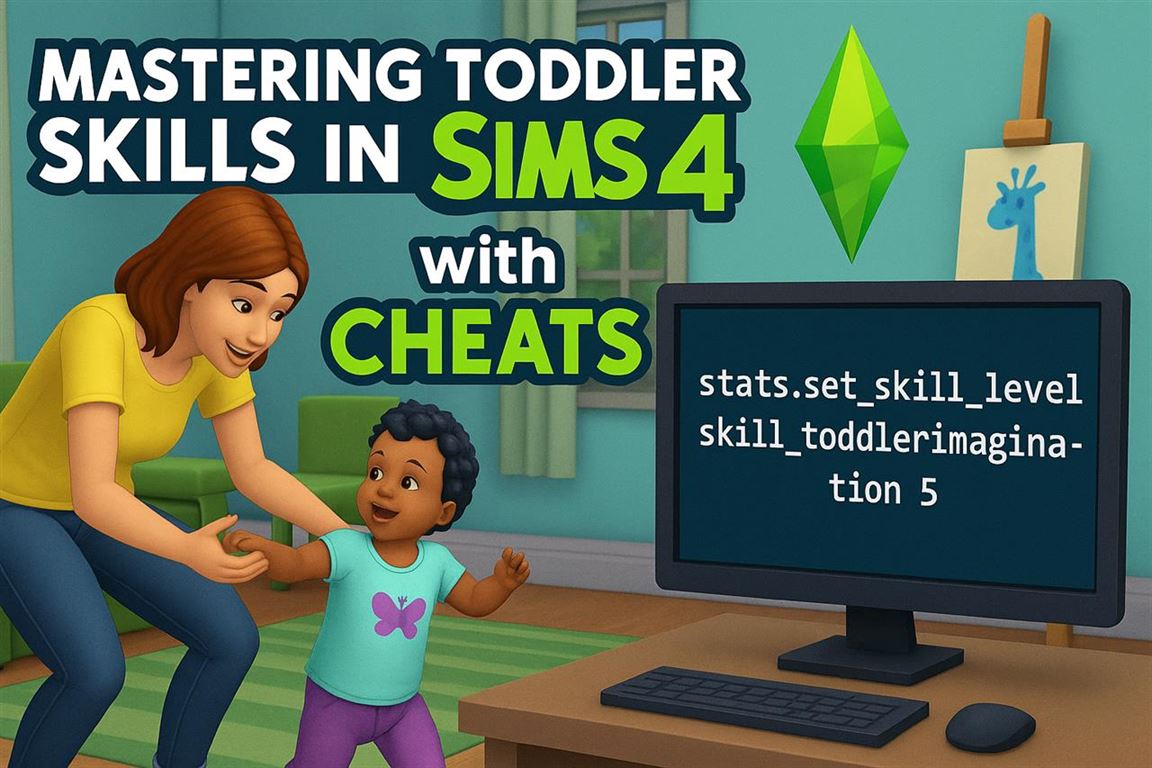 Mastering toddler skills in sims 4 with cheats